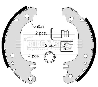 BORG & BECK Комплект тормозных колодок BBS6065